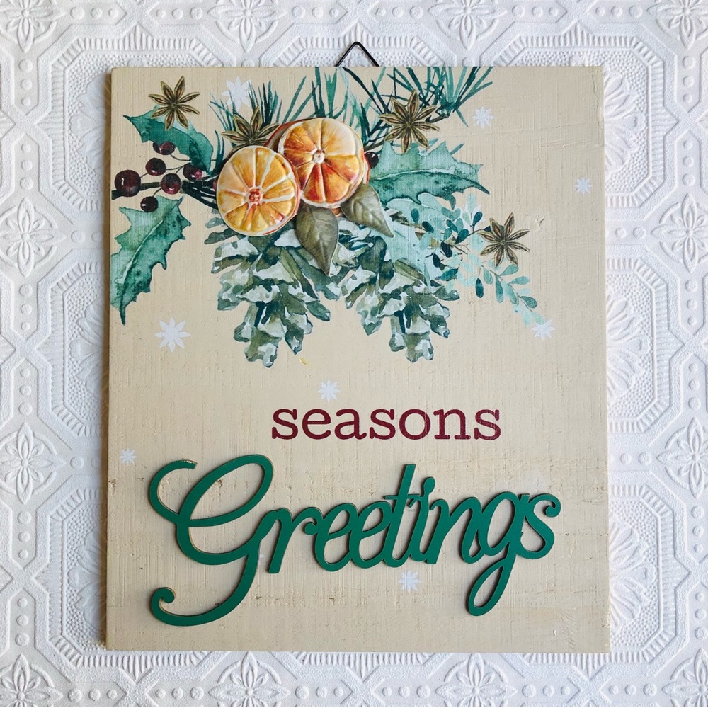 Holiday Spice Seasons Greetings Decor